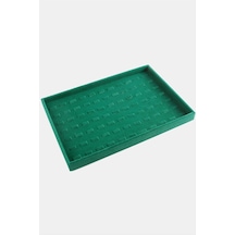 Anfora - 33 - Kumaş Tırnaklı Yüzük - Shophnrl - Tablası Yeşil Ahşap
