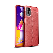 Newface Samsung Galaxy M31s Kılıf Auto Focus Kapak - Kırmızı