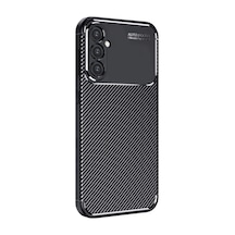 Samsung Galaxy A16 5g Kılıf Auto Focus Karbon Kapak - Siyah Düz Renkli
