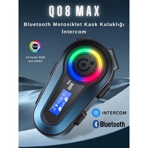 Wearfitpro Q08 Max Rgb Işık Efektli İntercom Bluetooth Motosiklet Kask Kulaklığı İntercom Kulaklık