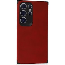 Newface Samsung Uyumlu Galaxy S24 Ultra Kılıf Loop Deri Silikon - Kırmızı Kırmızı
