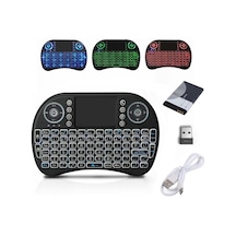 Cr46 Mini Kablosuz Klavye Mouse Seti Touchpad Lityum Pilli Işıklı Bluetooth 2.4g Usb Smart Tv Bilgisayar Diğer