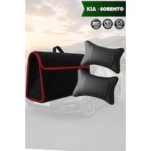Kia Sorento Uyumlu Siyah Renk Koltuk Yastığı Bagaj Çantası Lüks Model
