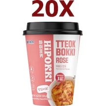 Hipokki Rose Soslu Kore Tteokbokki Pirinç Keki 120gr 20'li Set