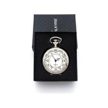 Valkyrie Vintage Retro Roma Rakamlı İşlemeli Cep Köstekli Saat Gümüş