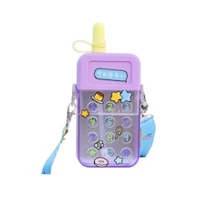 Sevimli Cep Telefonu Çocuk Plastik Su Bardağı Jdjohj Açık Mor