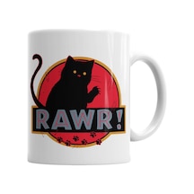 Kedi Cat Rawr Kupa Bardak Porselen Karışık