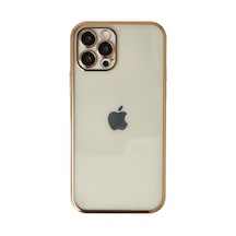 Ilkeshop Newface Apple iPhone Uyumlu 12 Pro Kılıf Razer Lensli Silikon - Gold