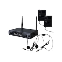 Westa Wm-202t 1 Alıcı + 2 Yaka Lavalier Kablosuz Uhf Telsiz Mikrofon Seti-136944