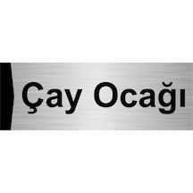 Çay Ocağı 5x20cm Gümüş Renk Metal Yönlendirme Levhası
