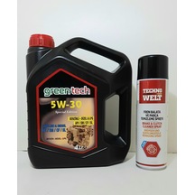 Green Tech 5W-30 Apı/Sm/Cf/Sl Motor Yağı 4 L + Techno Welt Balata Spreyi 500 ML