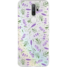 Oppo A5 2020 İle Uyumlu 1mm Slim Fit Water Color 3 Baskılı Şeffaf Kılıf Şeffaf