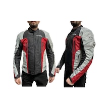 Venom Air Racing 4 Mevsim Motosiklet Montu Gri - Siyah - Kırmızı