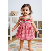 Kız Çocuk Askılı Pötikareli Kiraz Detaylı Doğum Günü , Bayramlık , Özel Gün , Parti Yazlık Elbise Kırmızı - Beyaz Kız Çocuk Askılı Pötikareli Kiraz Detaylı Doğum Günü , Bayramlık , Özel Gün , Parti Yazlık Elbise Kırmızı - Beyaz