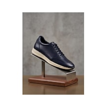 Crc Ayakkabı Modern Klasik Lacivert Erkek Deri Sneaker Günlük Ayakkabı Ortopedik Taban