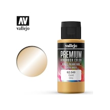 Vallejo 62049 60 Ml. Gold, Pearl&metallics, Premium Rc Color Serisi Model Boyası Renkli