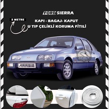 Ford Sierra Oto Araç Kapı Koruma Fitili 5metre Parlak Beyaz Renk