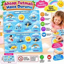Hava Durumu Göstergesi Ahşap Tutma 2 Adet Set
