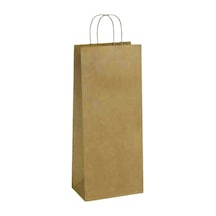 Kraft Şarap Çantası 12x35x8cm - Şık Ve Dayanıklı Taşıma Çantası 6'li Avantaj Paketi - 6 Adet Tarı 16 Adet