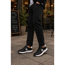 Ht Hotin Mamba Erkek Günlük Spor Ayakkabı Bağcıklı Rahat Tabanlı Casual Sneaker Siyah-beyaz SİYAH-BEYAZ