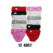 Kadın Bikini Külot Karışık Renk Paketi 12 Adet 001