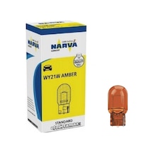 BİR ADET NARVA 12V. WY21W (17629) STANDART SARI DİPSİZ AMPUL