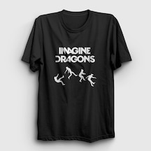 Presmono Unisex World Imagine Dragons T-shirt Siyah