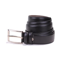 Dagoster 3.5 CM Suni Deri Erkek Kemer Siyah DMK26-301 Siyah