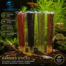 Aqua Expert Karides Sticks Karides Yemi 10 Lu Paket Doğal Besleyici Çubuk Yem Özel Formül