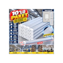 10 Lu Paket Kristal Desenli Beyaz 120 Cm Led Armatür Beyaz - 939567966 Beyaz