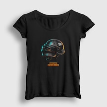 Presmono Kadın Kask Pubg T-shirt Siyah