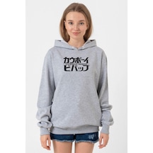 Cowboy Bebop Retro Letter Logo Grimelanj Kadın 3ip Kapşonlu Sweatshirt 001