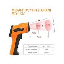 Ankatek Thermopro Tp30 Endüstriyel Kızılötesi Katı-sıvı Sıcaklık Ölçer - T08656