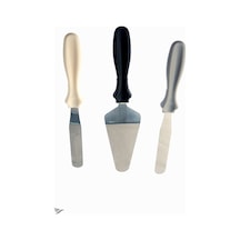 Üçlü Silikon Saplı Spatula Seti Silikon Çok Renkli Diğer