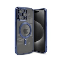 Apple Uyumlu iPhone 15 Pro Uyumlu Kılıf Kross Magneticsafe Kapak - Lacivert