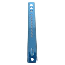 Maped 30cm Mavi Şeffaf Plastik Cetvel Zigzag Ve Şablon Kesimli Okul Cetveli 0