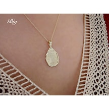 Kahveci.store Kişiye Özel Altın Parmak İzli Gravürlü Kolye 22