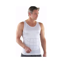 Form Angel Erkek Beden  Slim Fit Korse Atlet Beyaz Korse Beyaz