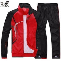 Kırmızı Erkek Spor Giyim Eşofman Takım
