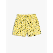 Koton Tweety Lisanslı Baskılı Oversize Şort Sarı Desenli 2skg40006ak Sarı