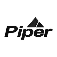 Piper Amblem Havacılık Oto Özel Yeni Sticker Siyah 20 Cm