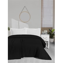 Mulberry Mulberry Örgü Pike Örgü Battaniyesi %100 Pamuk Kalın Iplik Yumuşak Tek Kişilik 170 x 240 - Siyah