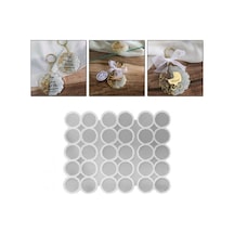 Epoksi Silikon Kalıp Tırtıklı Geode Anahtarlık Kalıp 4.8 Cm 30 Lu Şeffaf