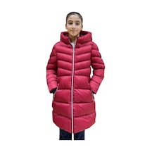 Kız Çocuk Kapüşonlu Kışlık Şişme Mont 51338 Kırmızı