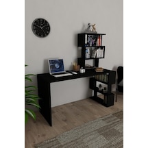 Moonlife Okyanus Kitaplıklı Çalışma Masası Siyah