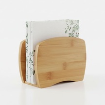 Bambu Peçetelik Doğal Ahşap Modern Peçete Tutucu Masaüstü Dik Servis Peçeteliği Çevre Dostu Mutfak Ve Yemek Odası Aksesuarı 15x12x5.3 Cm -