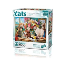 Ks Games Puzzle Family Cats Near The Window 1000 Parça