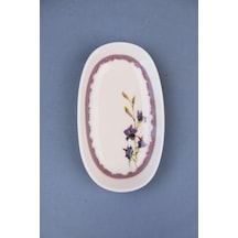 Tabak Evi Porselen Morden Oval Kayık Tabak 15x8,5x2cm Mrd1 Tekli Krem