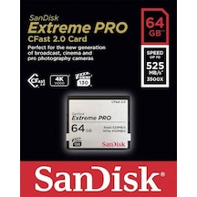 Sandisk Extreme Pro Cfast 2.0 64 GB SDCFSP-064G-G46D Hafıza Kartı