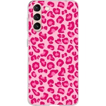 Samsung Galaxy S21 Uyumlu Pembe Leopar Tasarımlı Baskılı Silikon Kılıf Renkli